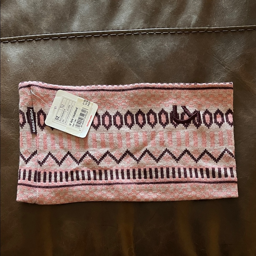 Kari Traa • Pink and Wine Colored Geometric Headband